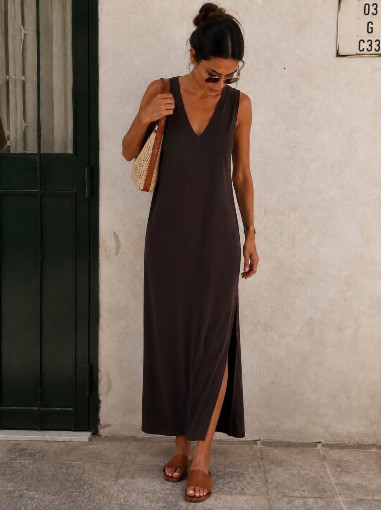 Vestido Idoia Negro o Marrón